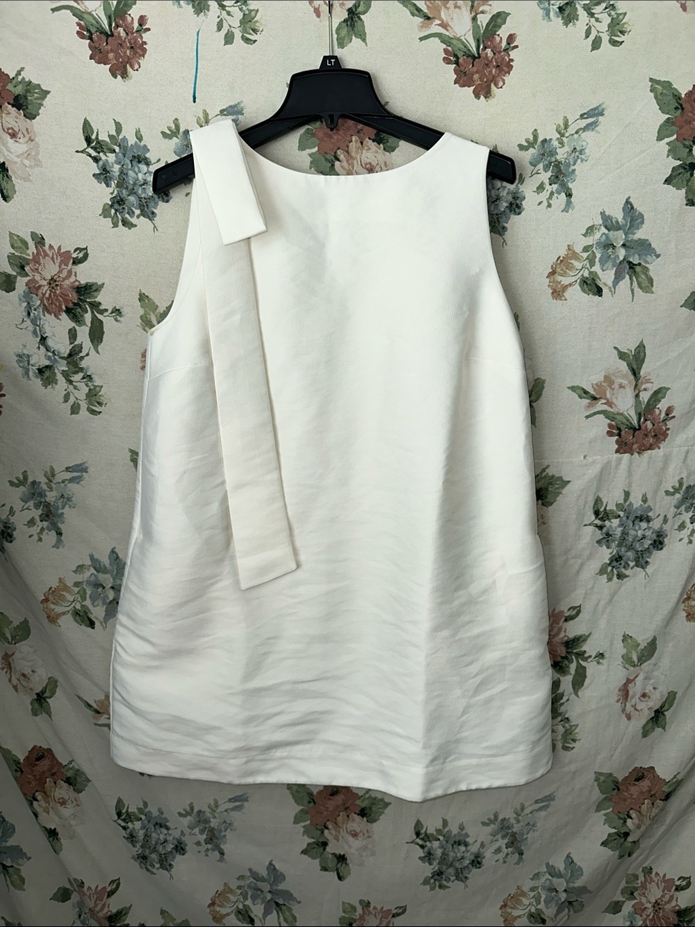 ALIGNE Sleeveless Mini Dress with Shoulder Tie in White